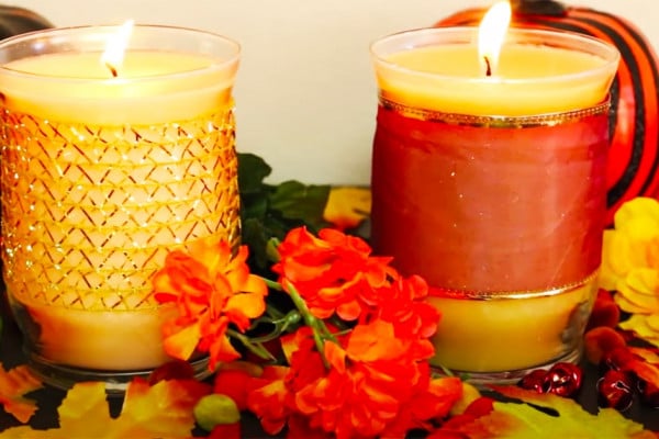 DIY Pumpkin Spice And Banana Bread Candles - DIY Candles - DIY Fall Candles