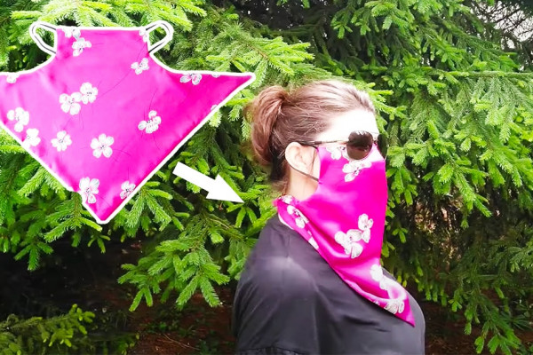 DIY Scarf Face Mask With Free Pattern - DIY Face Mask - DIY Sewing