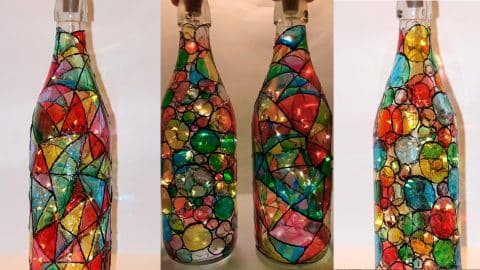 DIY Stained Bottle Art With Lights | DIY Joy Projects and Crafts Ideas