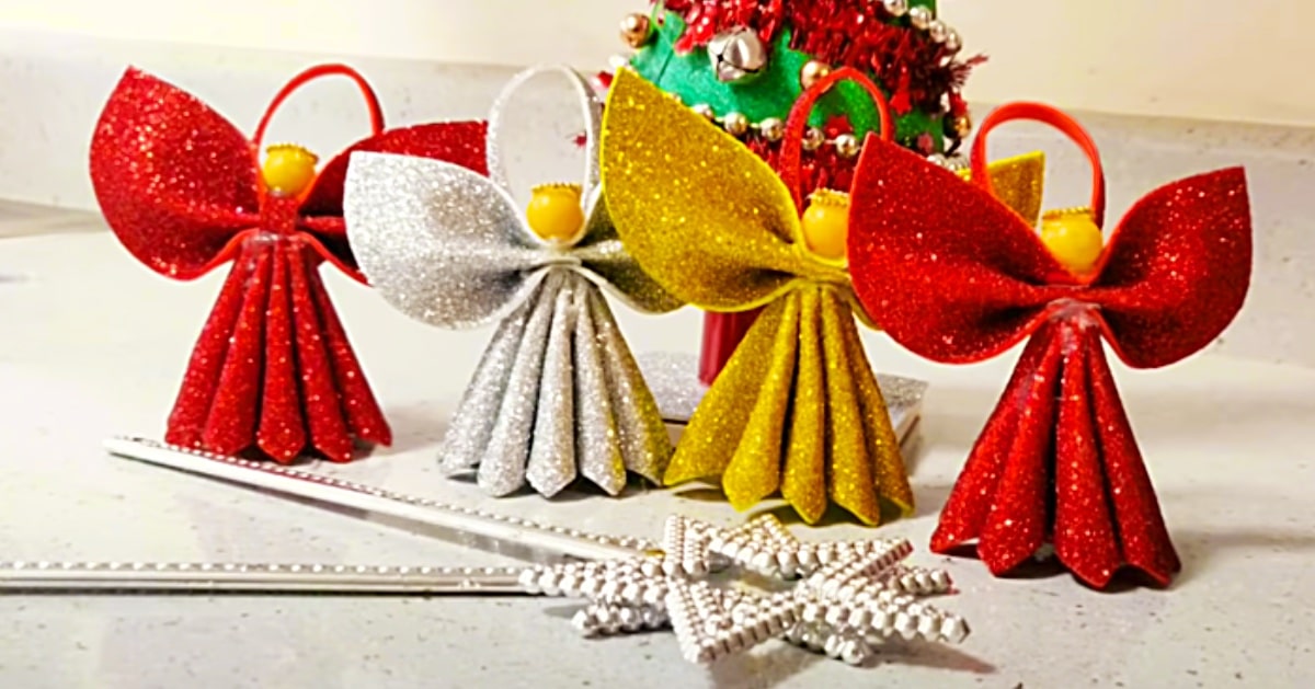 Glitter Foam Flowers, DIY Christmas Decorations, flower, craft, glitter,  Christmas decoration