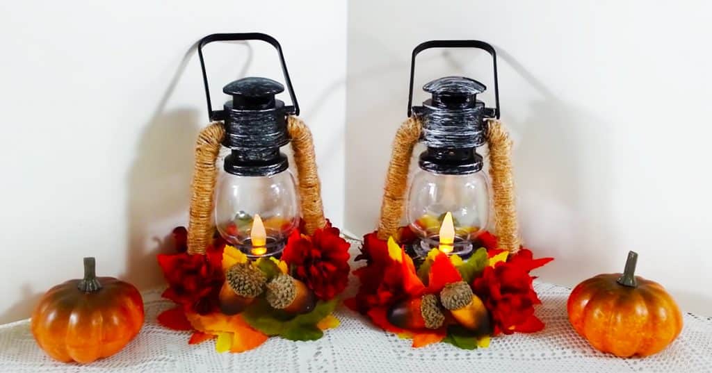Dollar Tree DIY Fall Lanterns - DIY Fall Decor - DIY Lanterns