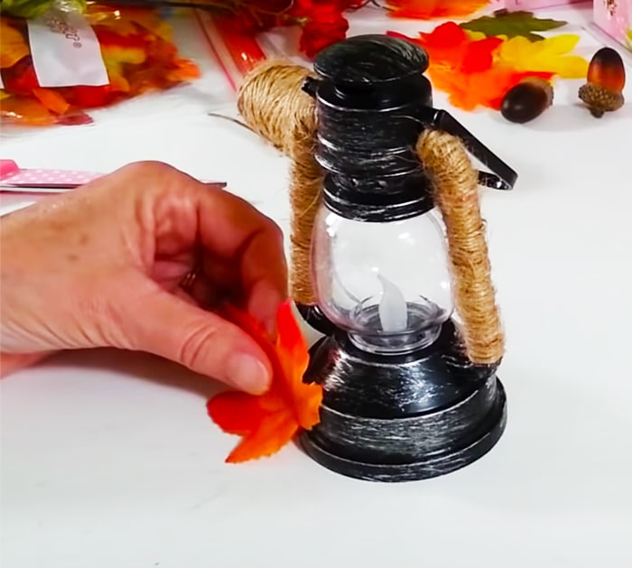 Use Faux Leaves To Make Fall Lanterns - Fall Leaves Decor - Fall Gift Ideas