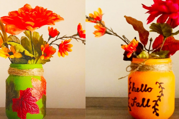 Dollar Tree DIY Fall Mason Jar Centerpiece - DIY Dollar Tree - Mason Jar Crafts