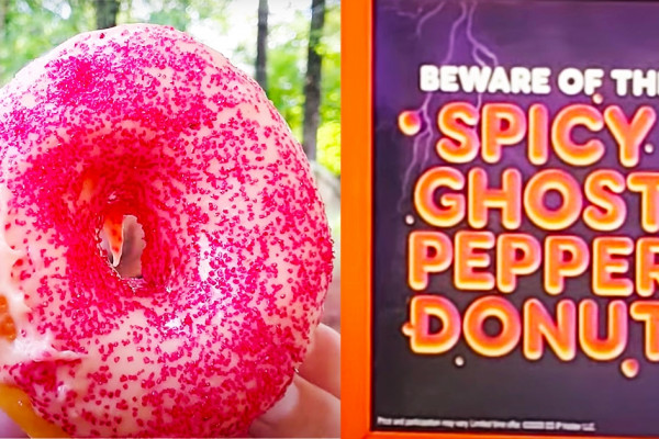 Dunkin' New Halloween Spicy Ghost Pepper Doughnut - Dunkin Donuts - Specialty Doughnuts