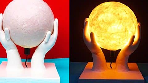 DIY Globe In-Hands Lamp | DIY Joy Projects and Crafts Ideas