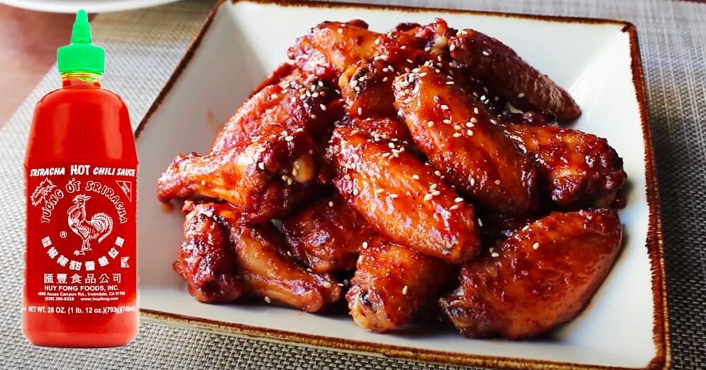 Honey Sriracha Chicken Wings Recipe - Sriracha Recipes - Chicken wings Recipes