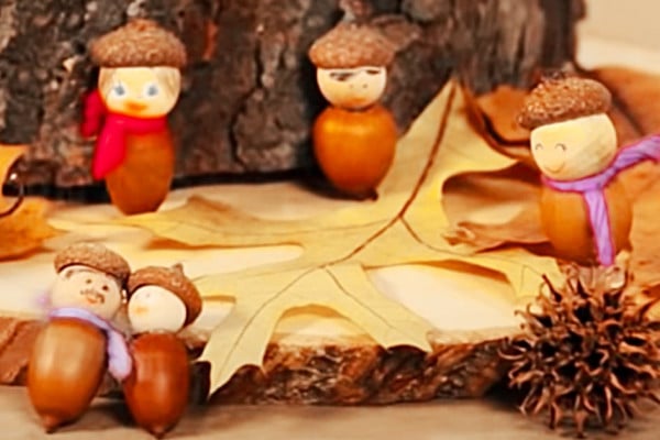 How To Make Seasonal Acorn People - Acorn Projects - Easy Acorn DIY