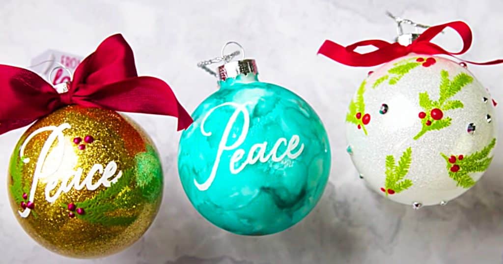 How To Make Alcohol Ink Glitter Christmas Balls - DIY Christmas Ornaments - Christmas Decor