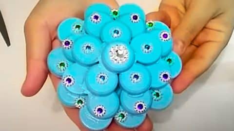 How To Make A Flower With Bottle Caps | DIY Joy Projects and Crafts Ideas