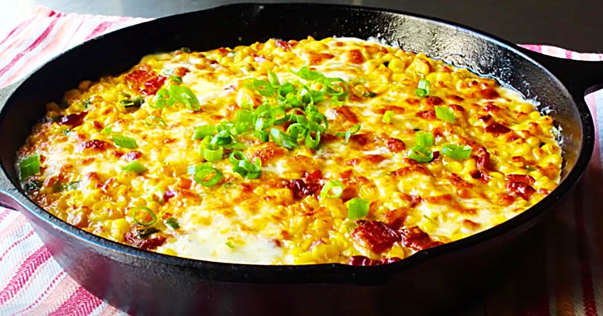 One-Pan Bacon Corn Cheesy Casserole Recipe | DIY Joy Projects and Crafts Ideas