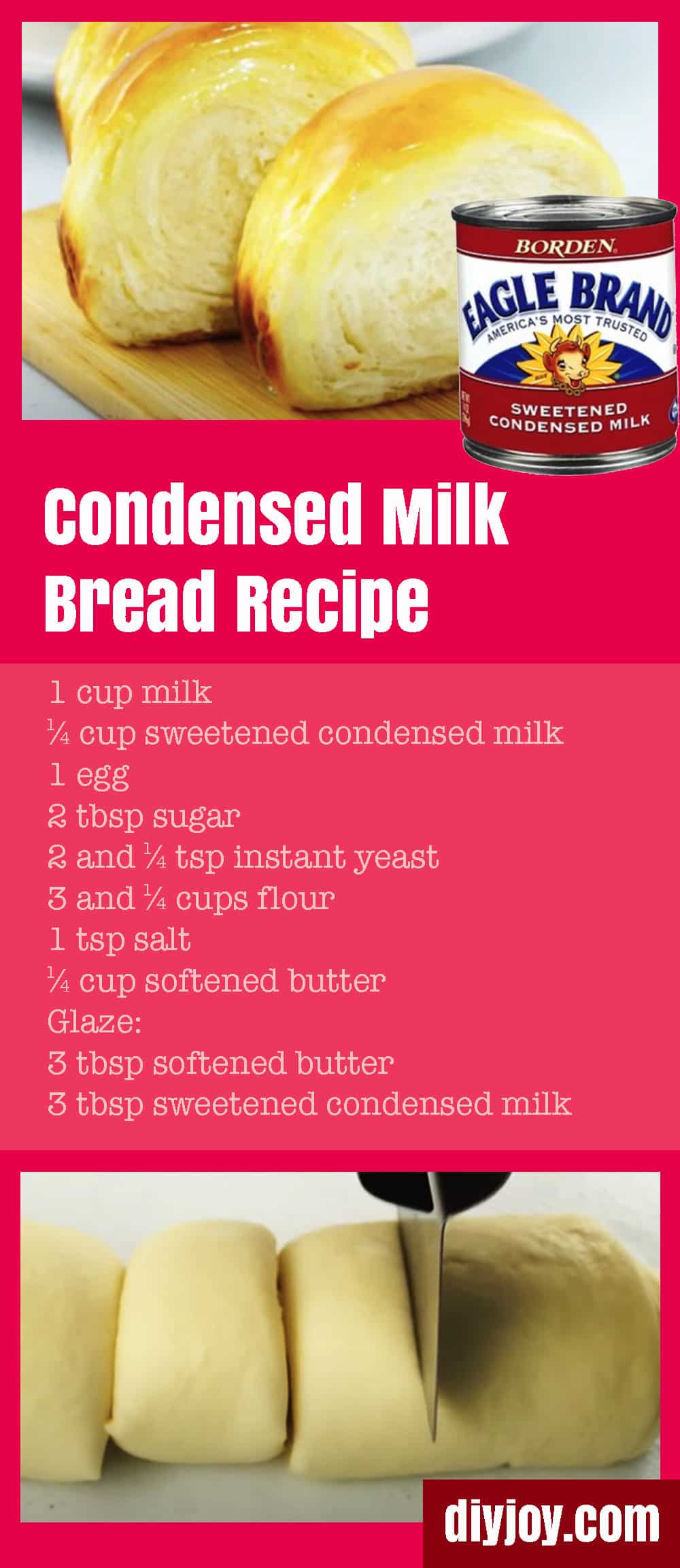 condensed milk bread recipe - easy bread recipes to make for beginners