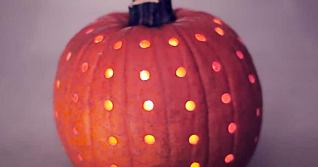 How To make A Power Drilled Pumpkin - How To make A Polka Dot Jack O Lantern - Easy Halloween Ideas