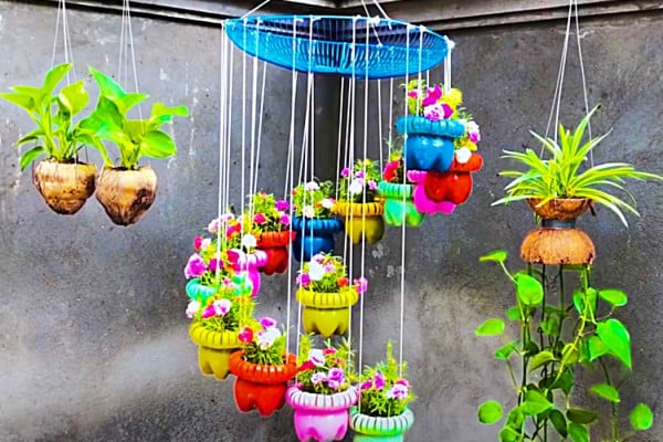How To Make a Hanging Garden Wind Chime - DIY Garden Ideas - Outdoor Decor