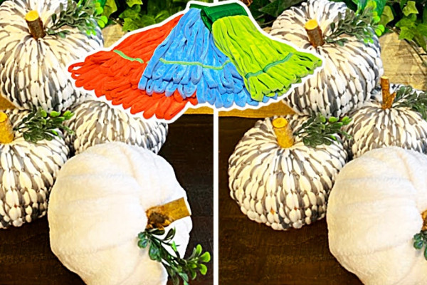 How To Make Mop Pumpkins - DIY Dollar Tree Ideas - Fall DIY Ideas