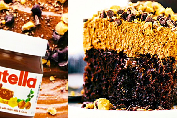 Nutella Poke Cake Recipe - Poke Cake Ideas - Sheet Cake Recipes