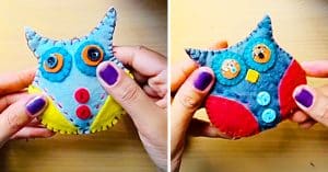 How To Make Felt Owl Fridge Magnets