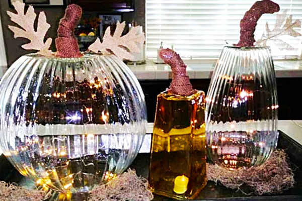 How To Make Pottery Barn Glass Pumpkins - Pottery Barn Dupe - Pottery Barn Copycat