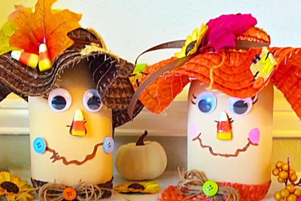 Mason Jar Scarecrow Idea - Dollar Tree DIY - Fall DIY Ideas