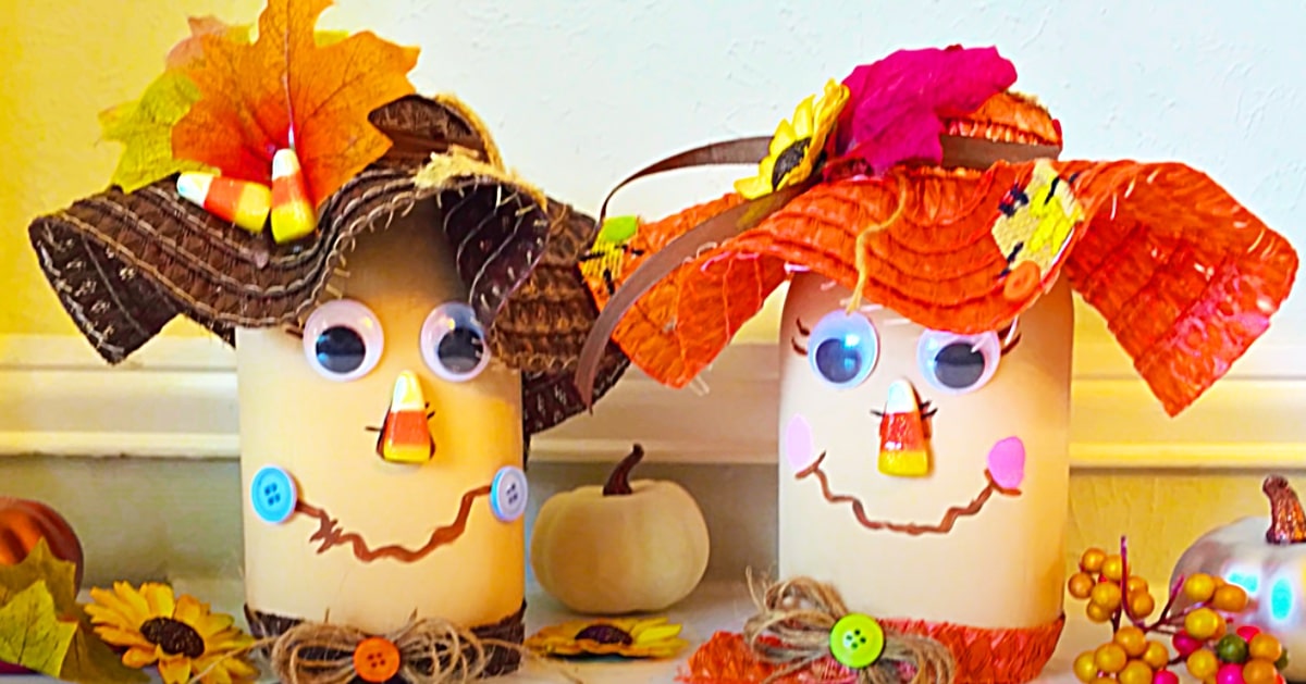 Dollar Tree Scarecrow Mason Jars | DIY Joy Projects and Crafts Ideas