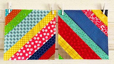 How To Make Easy Jelly Roll Strings Quilt Blocks | DIY Joy Projects and Crafts Ideas