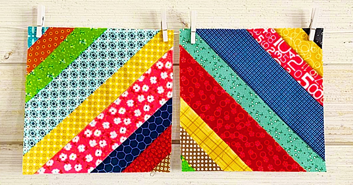 How To Make Easy Jelly Roll Strings Quilt Blocks | DIY Joy Projects and Crafts Ideas