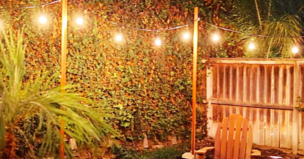 Renter Friendly String Lights - DIY Outdoor Lighting - Easy Lighting Project