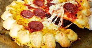 Cheddar Cheese Stuffed Pizza Recipe