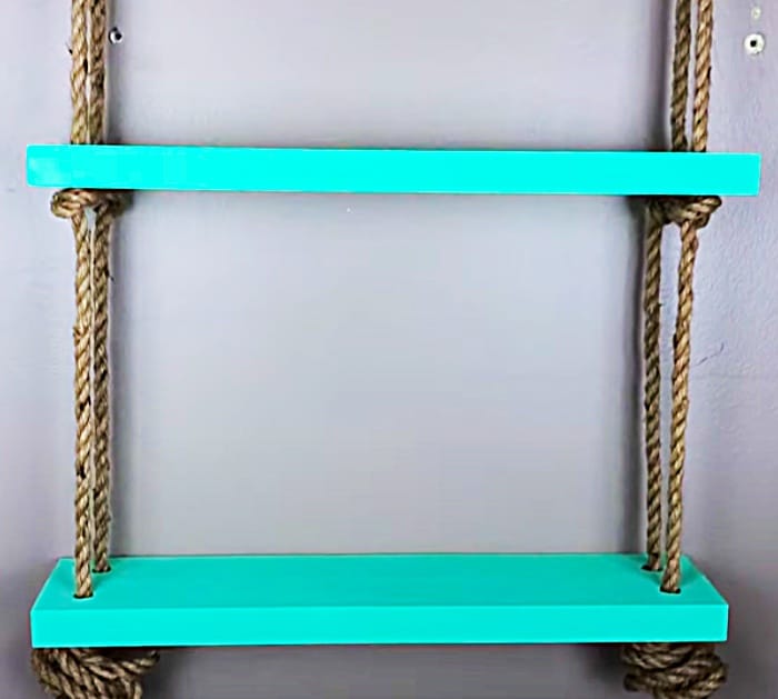 Dollar Tree Swing Shelves - Floating Shelf Idea - How to make Easy Shelves