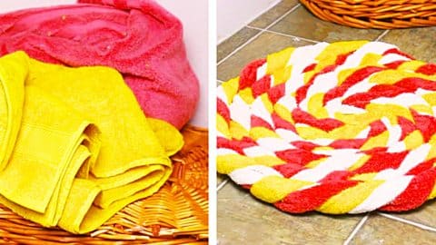 How To Make A DIY Recycled Towel Rug | DIY Joy Projects and Crafts Ideas