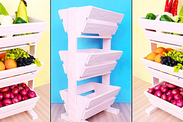 DIY Cardboard Vegetable Rack - DIY Kitchen Organizer - Easy Kitchen DIY