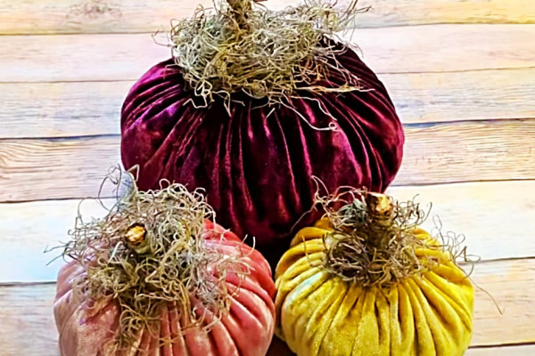 How To Make Velvet Pumpkins - Fall Decor Ideas Dollar Tree Fall Decor