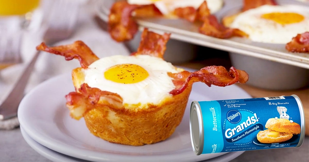 Bacon And Egg Biscuit Cups Recipe | DIY Joy Projects and Crafts Ideas