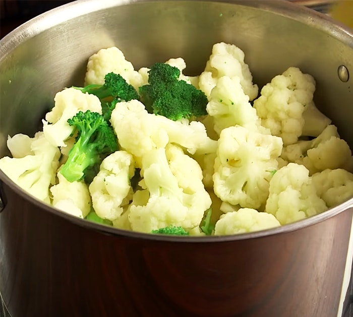 Boil Cauliflower and Broccoli To Make Casserole - Healthy Casseroles - Veggie Casserole