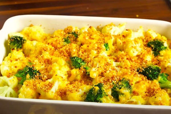 Cheesy Cauliflower and Broccoli Casserole Recipe - Casserole Recipes - Cheesy Recipes