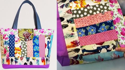 DIY Fabric Tote Bag From Scraps | DIY Joy Projects and Crafts Ideas