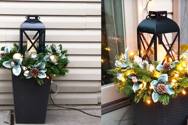 DIY Lantern Planter Floral Arrangement -DIY Lantern - DIY Floral Arrangements