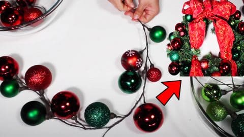 Dollar Tree DIY Ornament Garland | DIY Joy Projects and Crafts Ideas