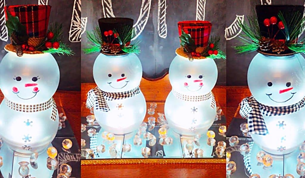How To Make A Dollar Tree Snowman - DIY Christmas Decor - DIY Easy Decorations