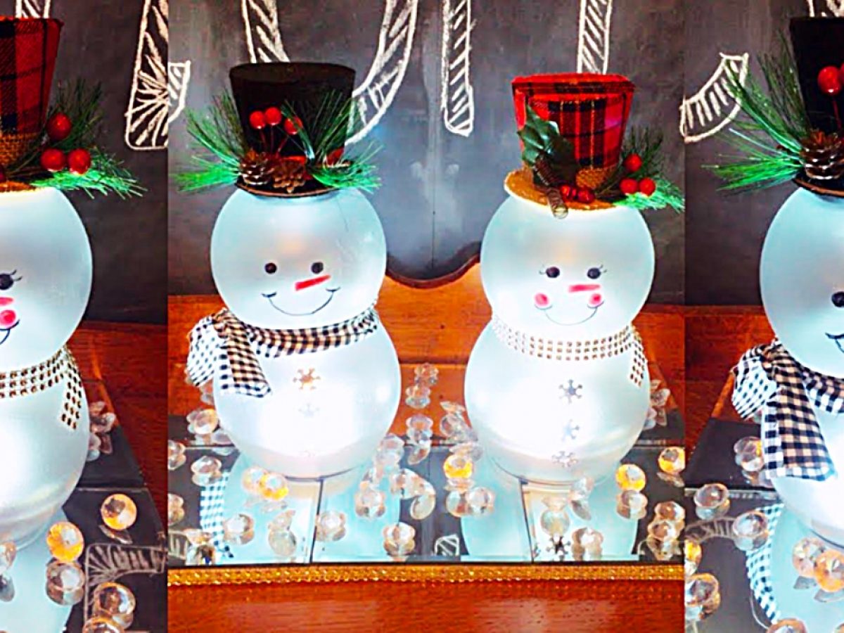 DIY Light-Up Snowman for Under $10  Dollar Tree Christmas DIY Craft 