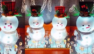How To Make A Dollar Tree DIY Lighted Snowman
