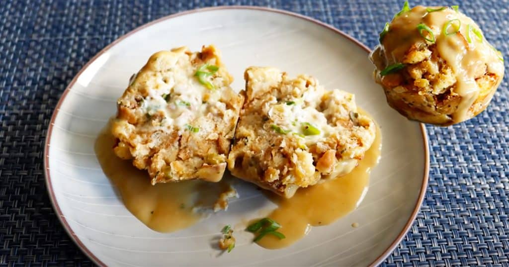 Gravy Stuffed Stuffings Muffin Recipe - Thanksgiving Side Dish Recipes