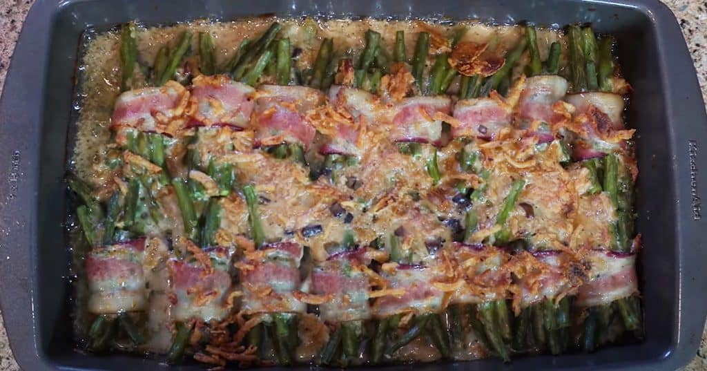 Green Bean Casserole Bacon Bundles Recipe- Casserole Recipes - Green Bean Recipes