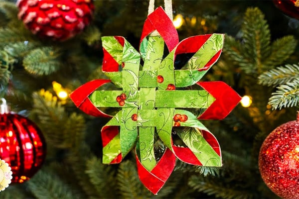 How To Make A No-Sew Scandinavian Star Ornament - DIY Star Ornaments - No-Sew Projects