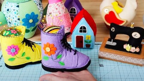 How To Sew A Boot Pin Cushion | DIY Joy Projects and Crafts Ideas