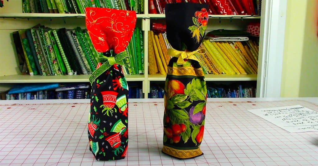 How To Sew A Wine Bottle Gift Bag - DIY Wine Bottle Bag