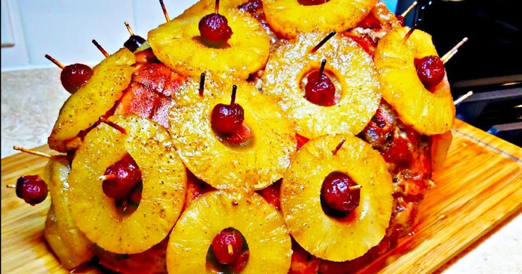 Pineapple Ham Recipe - Thanksgiving Ham Recipe - Pineapples and Cherry Ham Recipe