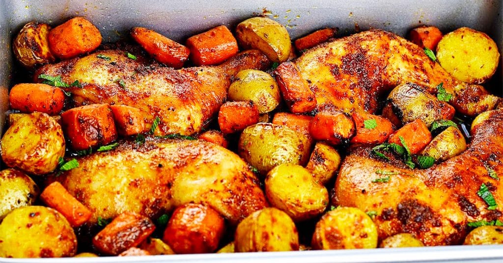 Roasted Chicken And Potatoes Recipe - Chicken Dinner Recipes - Potato Recipes