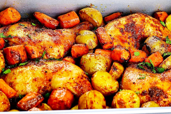 Roasted Chicken And Potatoes Recipe - Chicken Dinner Recipes - Potato Recipes
