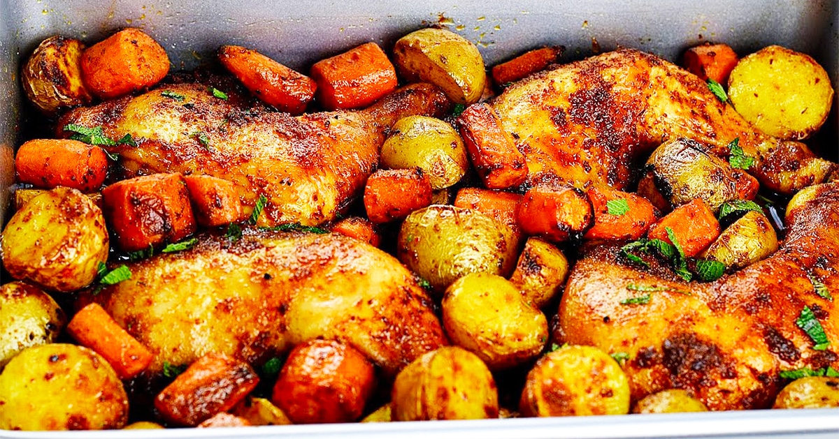 Roasted Chicken And Potatoes Recipe | DIY Joy Projects and Crafts Ideas