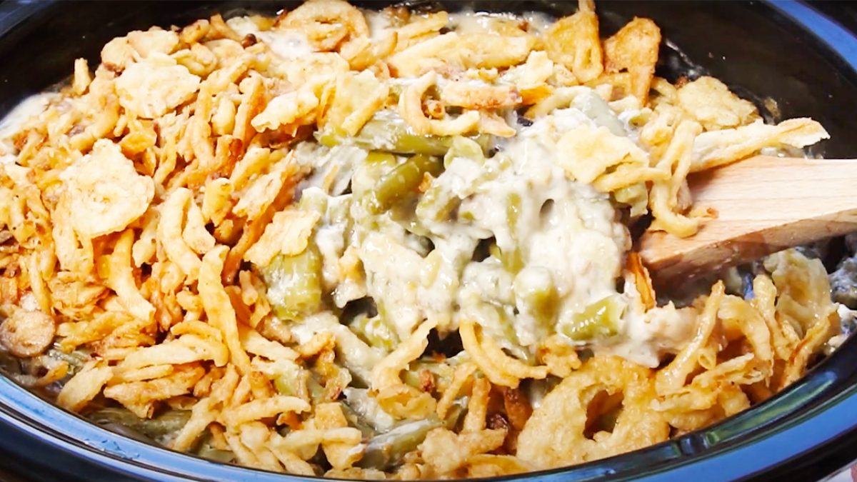 Slow Cooker Green Bean Casserole - The Magical Slow Cooker